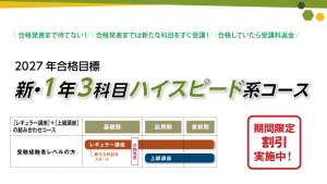 2027年合格目標 中級コース[基礎期アウトプット]+[応用期]+[直前期
